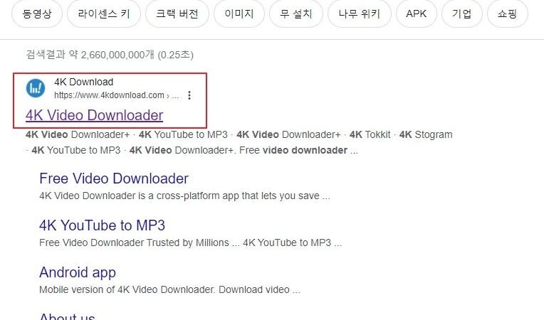인터넷 동영상 다운로드 방법 – 4K Video Downloader 프로그램 사용법 소개